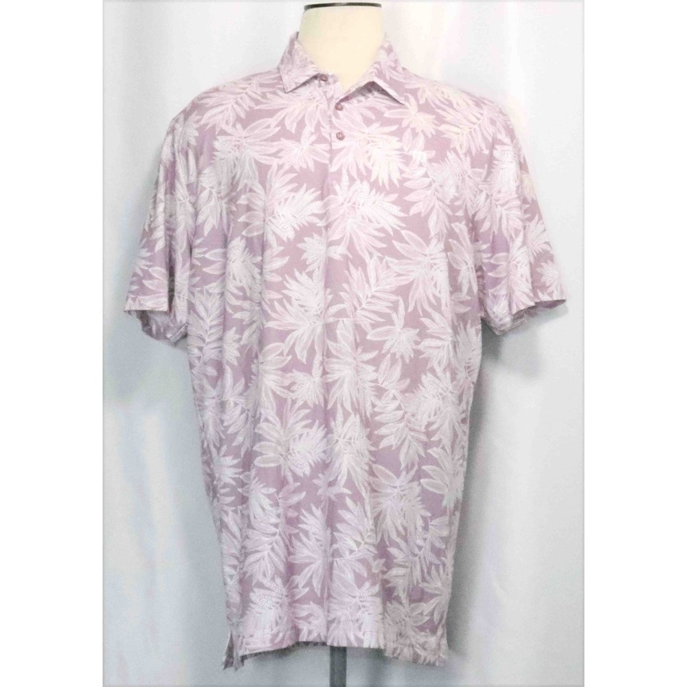 Travis Mathew Bear Sea Journey Tropical Floral Polo Shirt 1MZ126 Mens Size 2XL